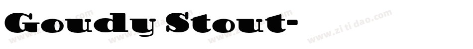 Goudy Stout字体转换